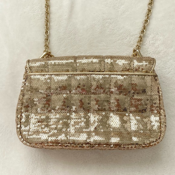 NEW Michael Kors Gold Sequin Quilted Soho Shoulder Bag - Picture 10 of 15